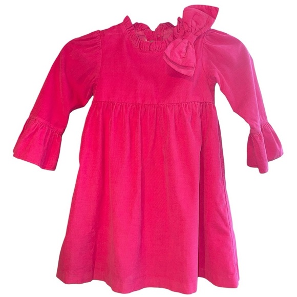 Shrimp & Grits Kids Other - Shrimp & Grits Kids Pink Corduroy Bow Dress | Girls 5 | Holiday Photos